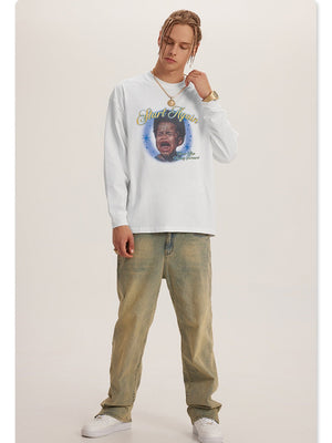 Rockband-T-Shirts mit Wasserwäsche, lockerer Passform