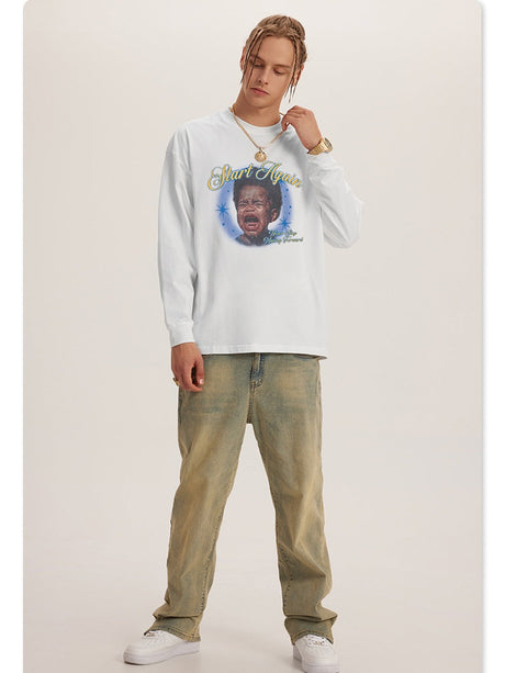 Rock Band Water Wash Loose T-shirts