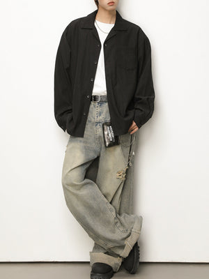 Slight Wrinkles Flax Cuban Territory Shirts