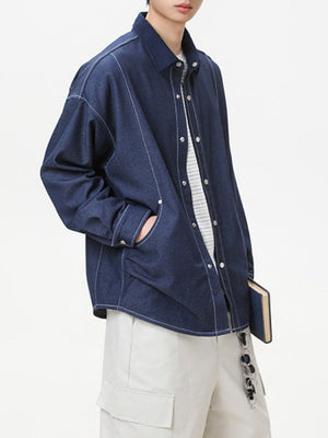 Color-blocked Studs Shirts