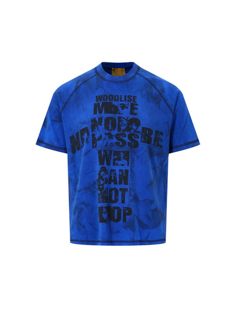 Distressed Portrait Letter Printed T-shirts