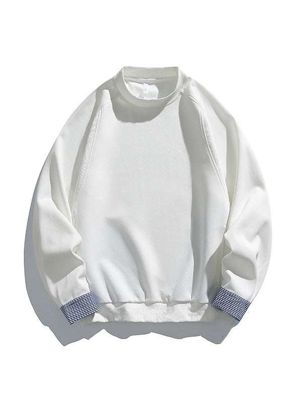 Pocket Color-blocked Loose-fit Sweatshirts&Hoodies
