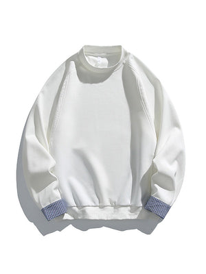 Pocket Color-blocked Loose-fit Sweatshirts&Hoodies
