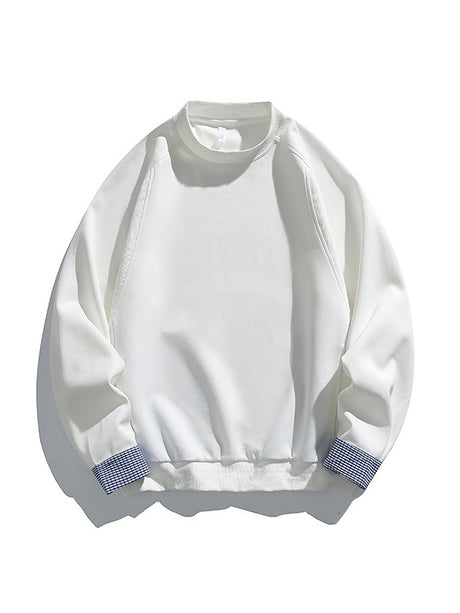 Pocket Color-blocked Loose-fit Sweatshirts&Hoodies