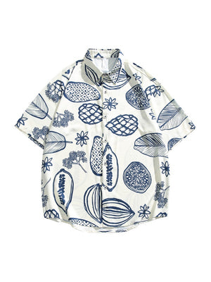 Hawaii Printed Loose-fit Beach Shirts