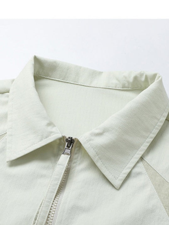 Cotton And Linen Breathable Pleated POLO Shirt
