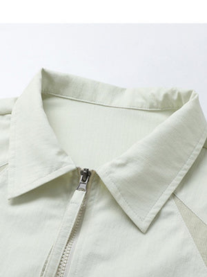 Cotton And Linen Breathable Pleated POLO Shirt