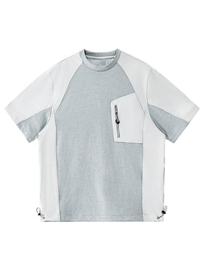 Color-blocked Patchwork Breathable Loose-fit T-shirts