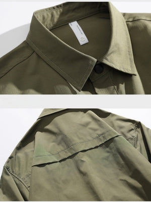 Plaid Tooling Loose Cityboy Long-sleeved Shirt