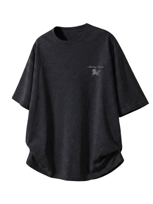 Retro Color-blocked Printed T-shirts