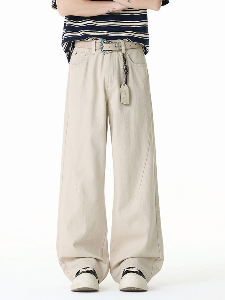 Versatile Straight-fit Wide-leg Pants