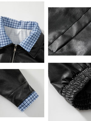 Fake Two Pieces Splicing Loose Lapel Jackets