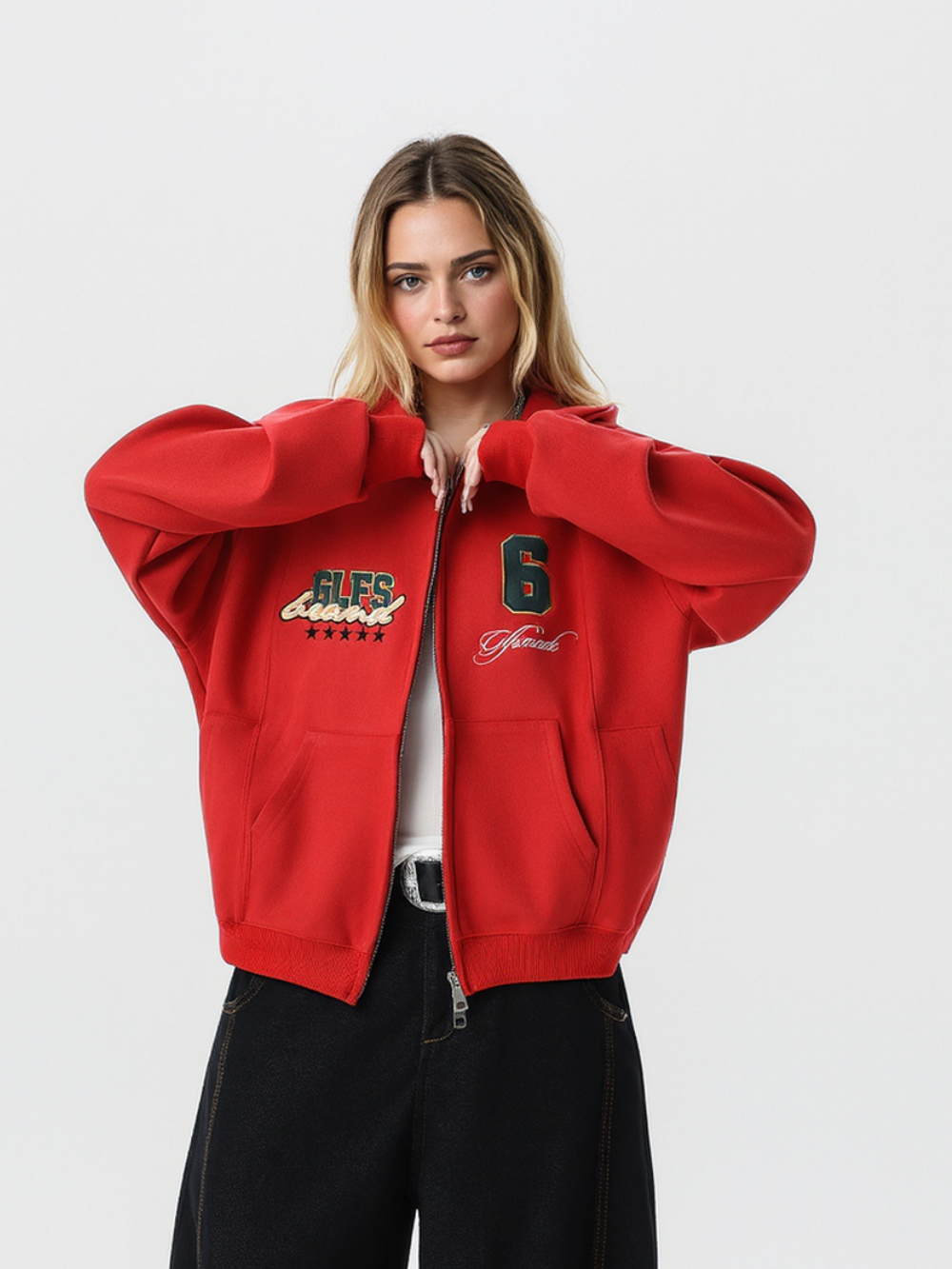 Neutral wear Embroidered Pattern Creativity Sweatshirts&Hoodies