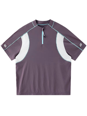 Quick-drying Color-blocked Breathable Loose-fit POLO Shirt