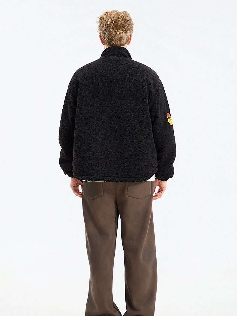 Veste coupe-vent à col montant et imprimé écureuil