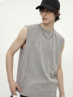 Retro Sports Patchwork Batik Tank Tops