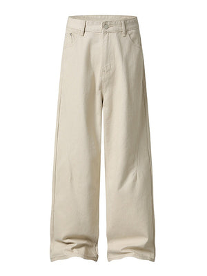 Versatile Straight-fit Wide-leg Pants