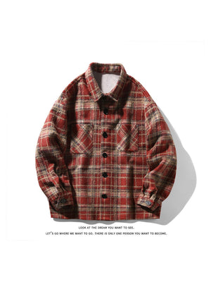 Plaid Loose-fit Shirts
