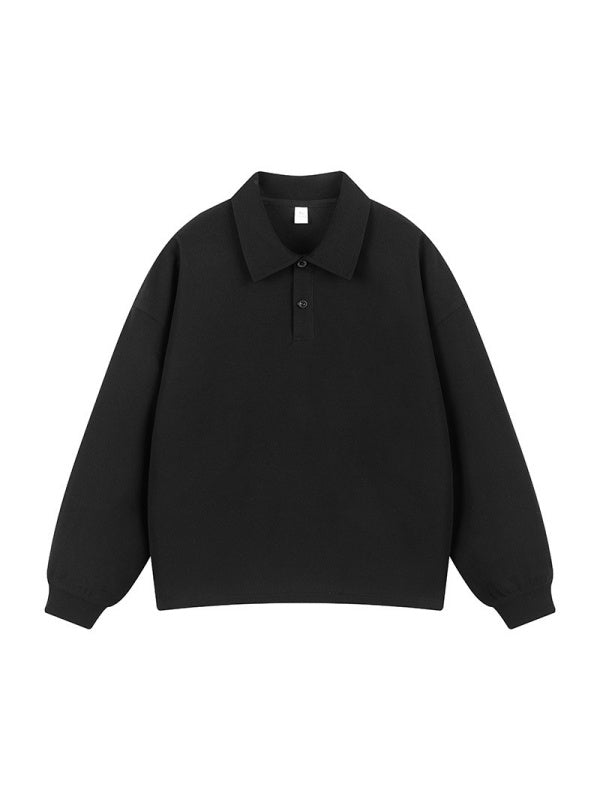 Solid Color Lapel Simplicity Polo