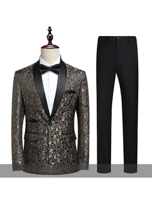 Leisure Jacquard Suit Set 2-piece Sets