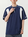 Quick-drying Color-blocked Breathable Loose-fit POLO Shirt