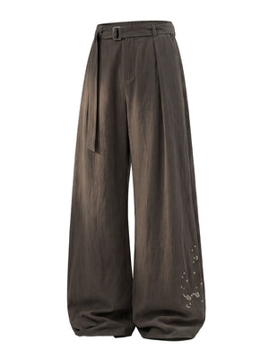 Retro Old Money Style Loose-fit Pants