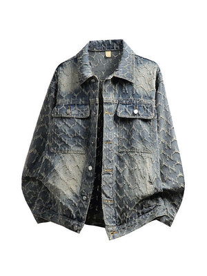 Wear And Tear Retro Washing Old Denim Jacket