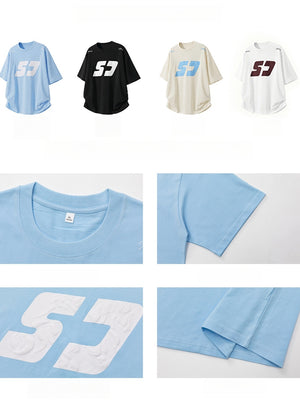 Color-blocked Printed Loose-fit T-shirts