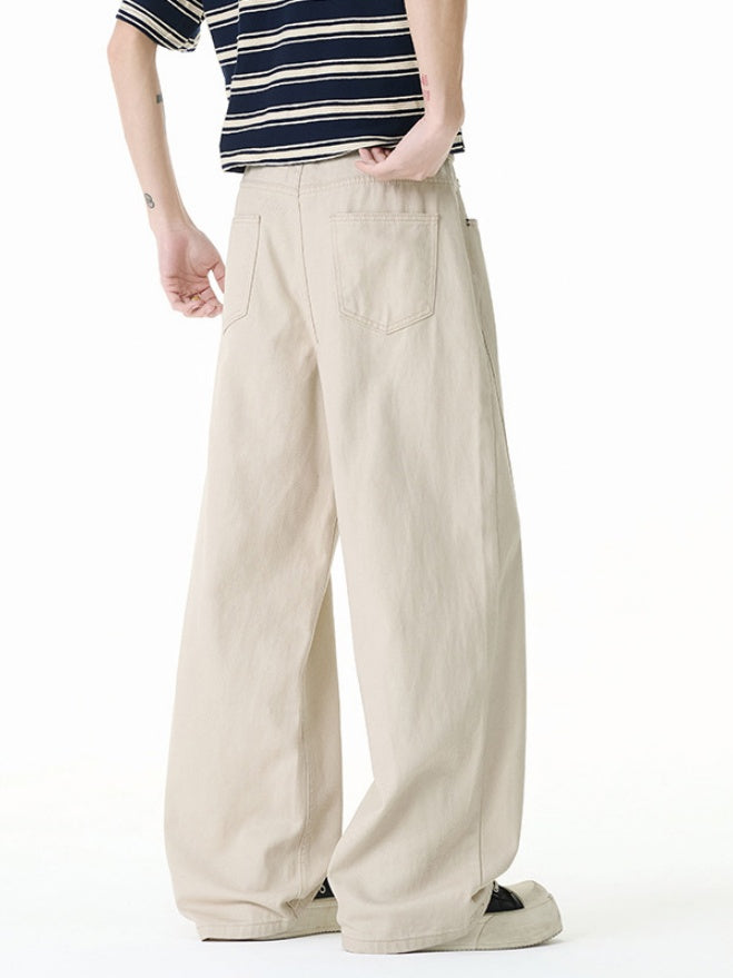 Versatile Straight-fit Wide-leg Pants