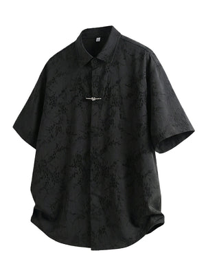 New Chinese Style Breathable Plum Bossom Loose-fit Shirts