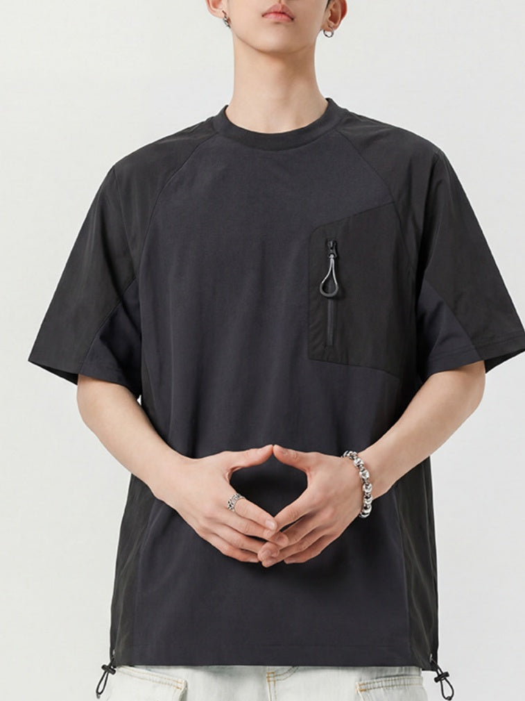 Color-blocked Patchwork Breathable Loose-fit T-shirts