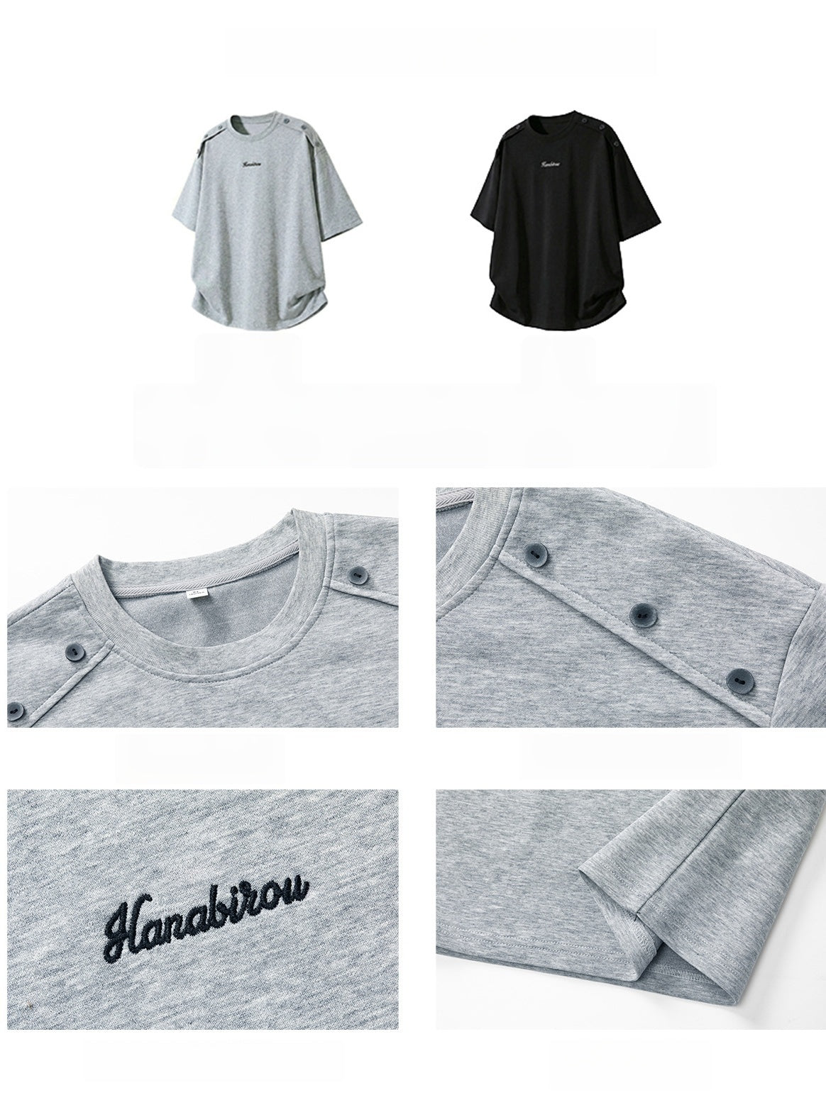Retro Loose-fit Letter Applique T-shirts