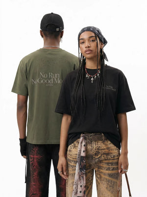 Hole Reflective Sports Breathable Loose-fit T-shirts