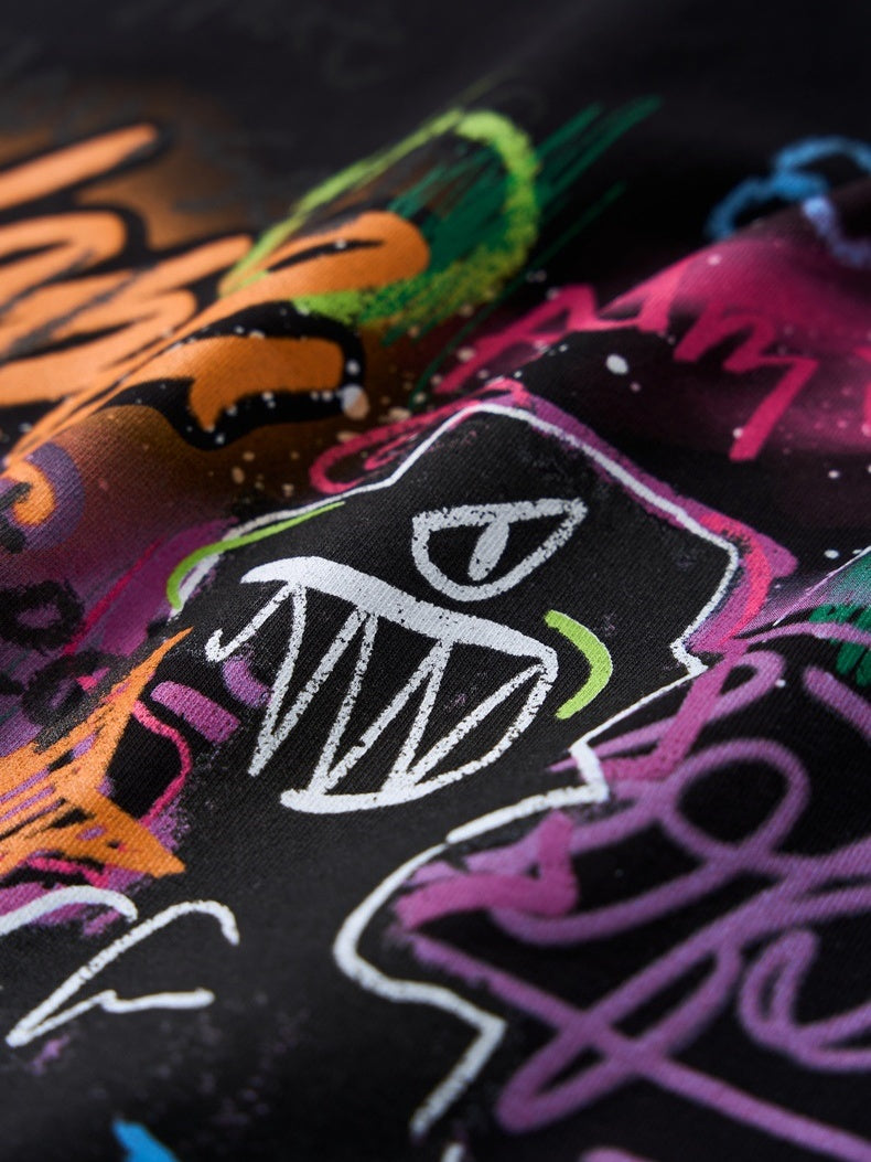 Graffiti Printed Loose-fit T-shirts