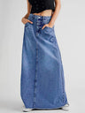 Denim Pocket High-waisted Skirts