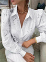 Openwork Flowers Long Sleeves Cardigan Shirts