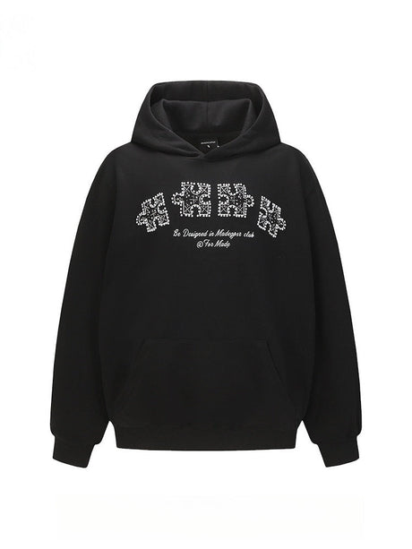 Beaded Embroidery Loose Hoodies