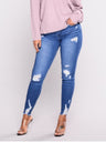 Washed Hole Stretch High-waisted And Slimming Pencil Pants Jeans