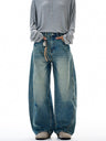Washing Flower Tie Lightning Pattern Machete Loose Wide-leg Pants