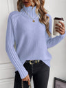 Turtleneck Raglan Long-sleeved Sweater