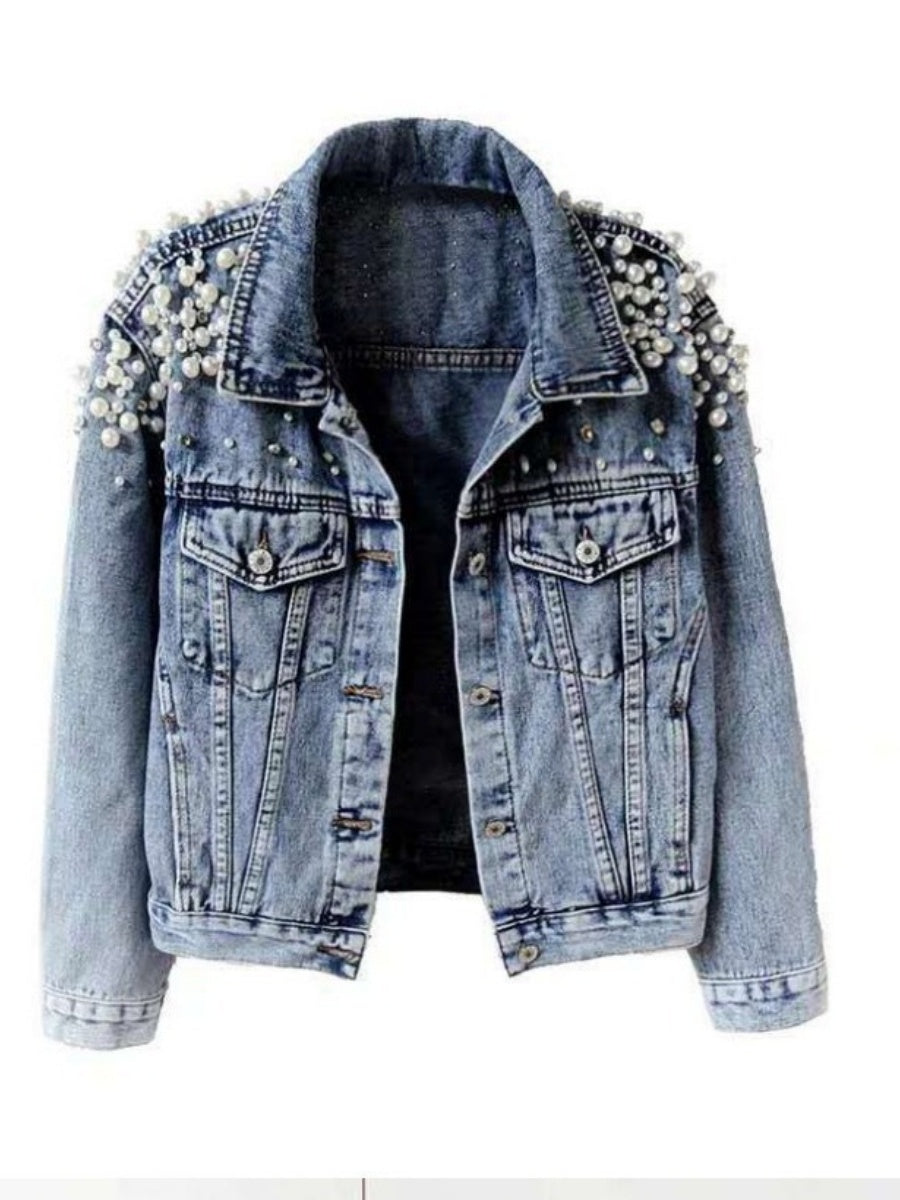 Liber Autumn Women's Pearl Denim jacket