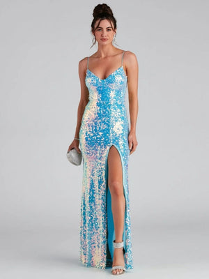 Liber Summer Women's Sequins Photography Travel Maxi Dresses