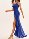 Sequins Slit Maxi Dresses