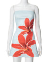 Liber Summer Women's Off-shoulder Flowers Mini&Short Dresses