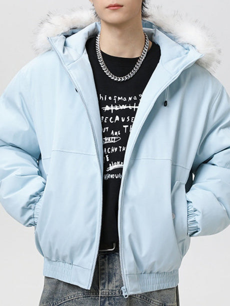 Large Fur Collar Workwear Parker