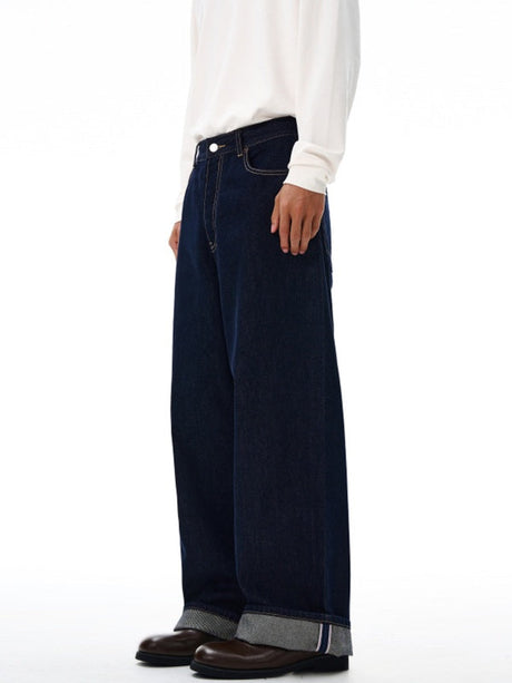 Liber Autumn Men's Pocket decoration Jeans