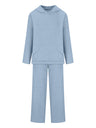 Liber Autumn women's hooded solid color sweatshirt long sleeve two-piece suit