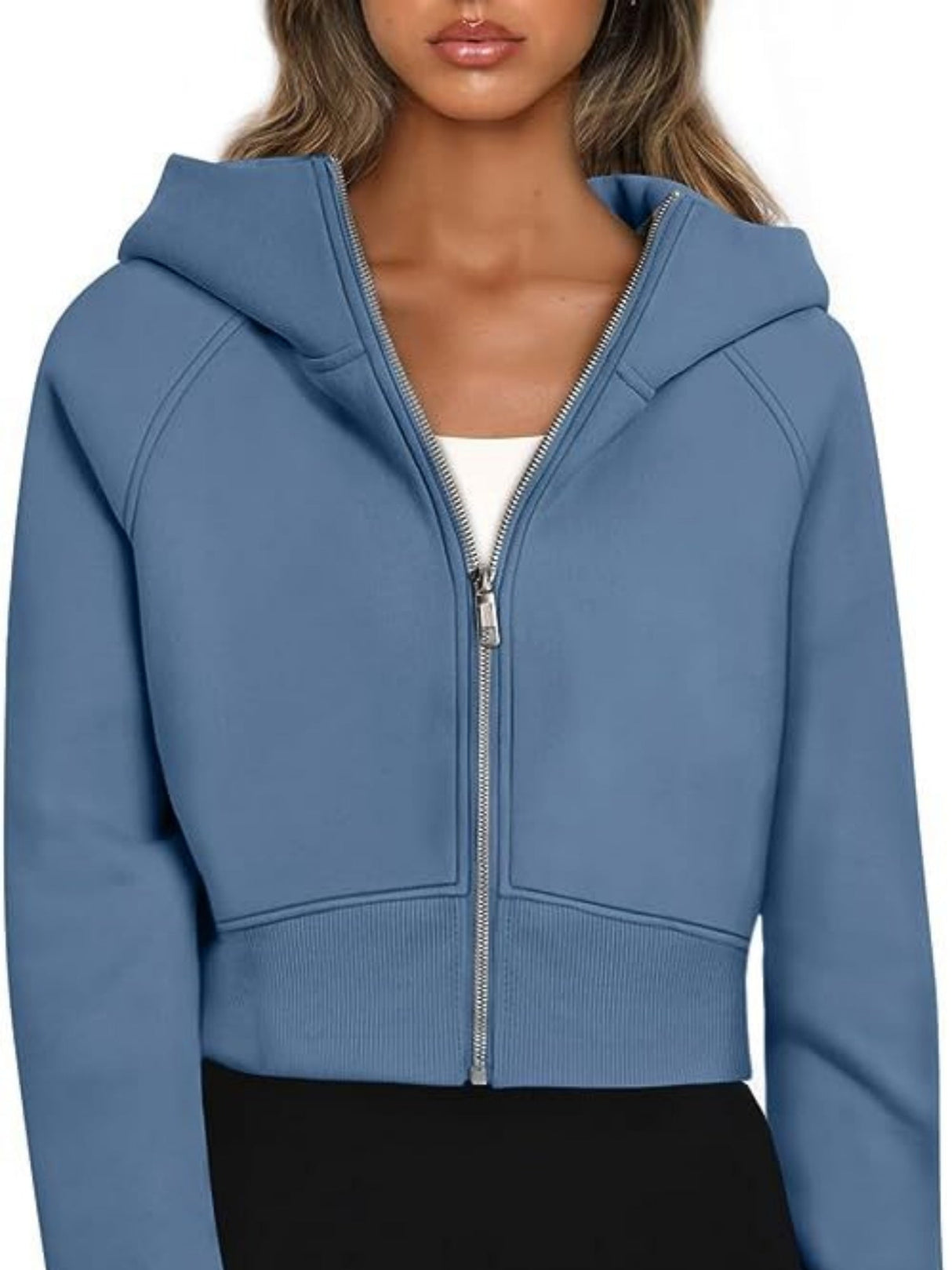 Hooded, Zip-up, Fleece-lined, Warm Sweatshirt/cardigan/outerwear For Autumn And Winter