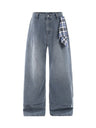 Removable Square Scarf Washing Old Casual Jeans