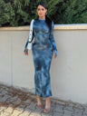 Tie-dye Slim Fit Maxi Dresses
